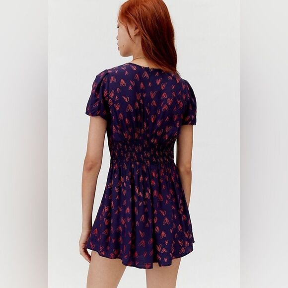 Urban Outfitters Juliette Printed Short Sleeve Romper - Picture 9 of 16